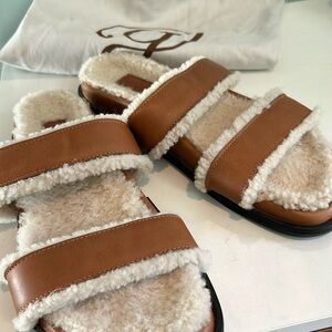 NEW M.Gemi brown leather sandals